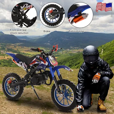 2-Stroke Gas Powered Mini Dirt Bike Pit Bike For Kids - 49CC Gas Mini Motocross • $240.39
