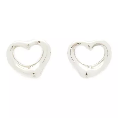 TIFFANY＆CO Elsa Peretti Open Heart Pierced Earrings Silver925 Silver Used ... • $220