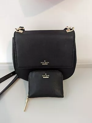 Kate Spade Cameron Street Cross Body Bag With Matching Purse Black • £80