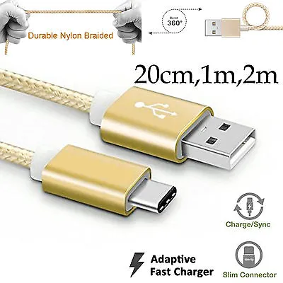 Type-C Braided Fast Data Charger Cable For Xiaomi Redmi Note 10 10S 11 Pro 11T • $5.17