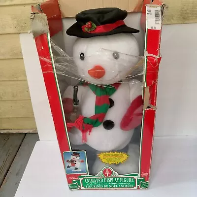 Vintage 1996 Telco Motionette Christmas Skating Snowman Figure W/Pipe 24  Works! • $69.99