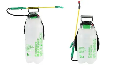 Pressure Sprayer 2 5 8 Litre Bottle Knapsack Weed Killer Garden Chemical Pump • £8.99