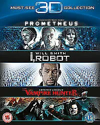 Prometheus + I Robot + Vampire Hunter  - LIKE NEW  (83A) [Bluray] • £7.75