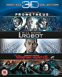 Prometheus/I Robot/Abraham Lincoln - Vampire Hunter Blu-ray (2013) Charlize • £7.89