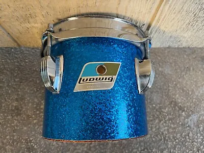 Vintage Ludwig 6x5.5  Blue Sparkle Concert Tom Drum Beauty ! • $255