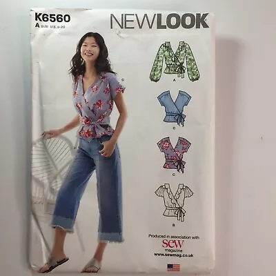 NewLook 6560 Wrap Top Yoke Tie Belt Shirt Blouse Ladies New Uncut Pattern PLUS • £11.50