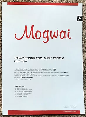 MOGWAI - HAPPY SONGS FOR HAPPY PEOPLE / TOUR DATES 2003 Full Page UK Magazine Ad • $4.99