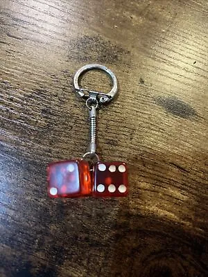 Red Dice Las Vegas Keychain Vintage • $9.99
