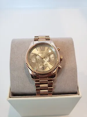 Michael Kors Lexington Stainless Steel Rosegold Ladies Watch NIB MK7217 • $105.85