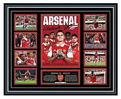 $119.99 • Buy Arsenal Fc 2022/23 Jesus Bukayo Saka Martinelli Signed L/e Framed Memorabilia