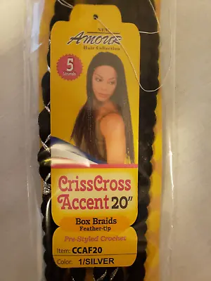 Hair Extensions Box Braids Feather-tip 20  Silver Amour CCAF20 • $7.50