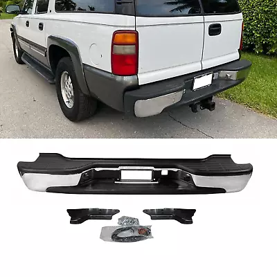 Chrome Rear Bumper Assembly For 2000-2006 GMC Sierra Tahoe Suburban 1500 Yukon • $161.99