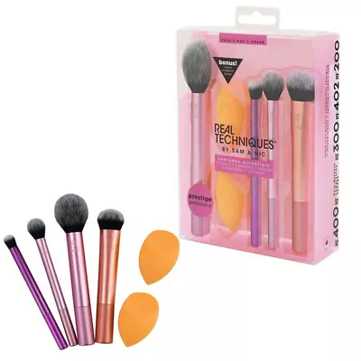 2024 Real Techniques Makeup Brushes Set Foundation Smooth Blender Sponges Puff • $13.99