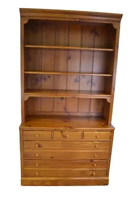 Ethan Allen Country Craftsman 3 Drawer Dresser Upper Bookcase #19-4029 #219  • $1295