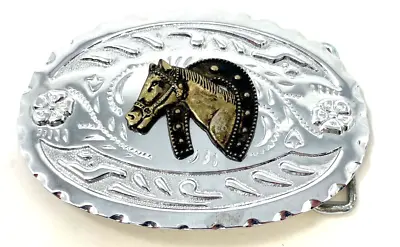 Belt Buckle Horse Head Oval Shape Buckle • $13.99