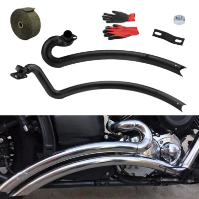 $135 • Buy Shortshots Staggered Exhaust Pipe System Muffler For Yamaha V Star 1100 XVS1100