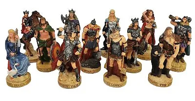 12 Pc 3.5  Norse Gods Mythology Figurine Set Odin Thor Loki Freya Heimdall More • $101.25