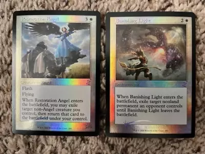 MTG- Restoration Angel X1 + Banishing Light X1 - TSR - Retro FOIL • $19.99