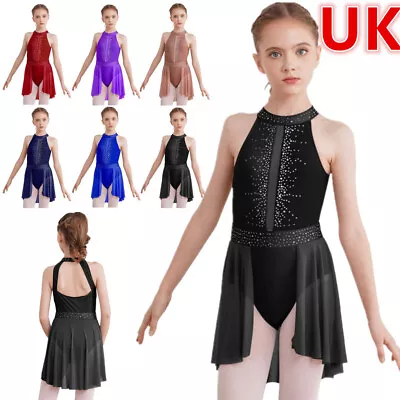 Girls Ballet Dance Dress Gymnastics Leotards Ballerina Costume Lyrical Dancewear • £4.91