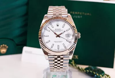 $11699 • Buy ROLEX DATEJUST 41 126334 White Jubilee Bracelet *FULL SET *BOX & PAPERS *MINT ♛
