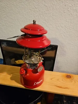 VINTAGE RED COLEMAN LANTERN MODEL #200A. Tested.  • $75