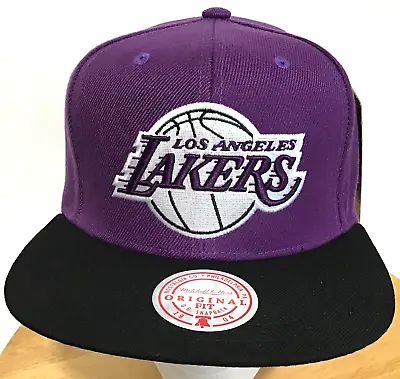 Los Angeles Lakers NBA Mitchell & Ness Purple Snapback Hat Pink Paisley Bandana • $20