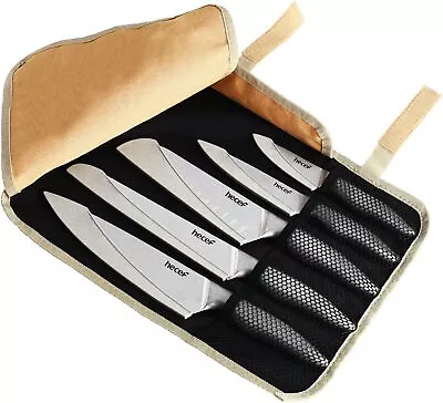 11 Pcs Kitchen Knife Set Stonewashed Steel Sharp Japanese Chef Knives W/ Sheaths • $23.99