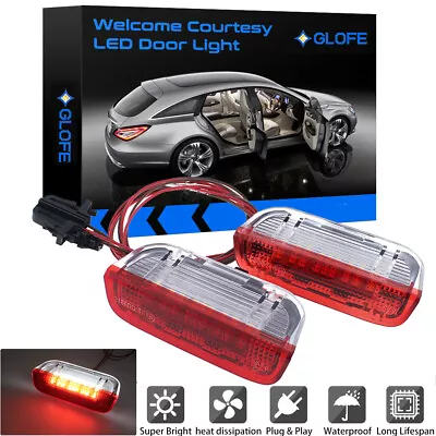 $17.15 • Buy 2X White Red Welcome Courtesy LED Light Door For VW GOLF JETTA GTI MK5 MK6 MK7