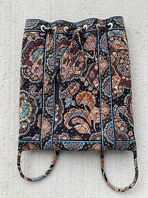 Vera Bradley Quilted Multicolor Kensington Drawstring Backpack Zipper 14.25 X13  • $18.50