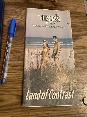 Vintage Map - Texas 1971 Official State Highway Map • $5.99