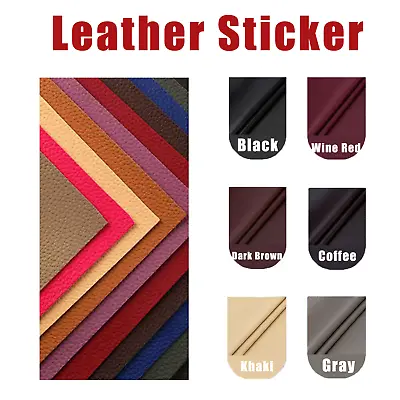 Self Adhesive Vinyl Faux Leather Fabric Repair Patch Kit For Car Seat Sofa New • $6.64