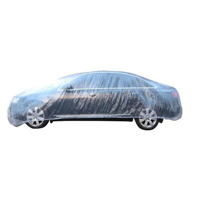 1pc Plastic Disposable Car Cover Temporary Universal Rain Dust Garage Universal • $15.33