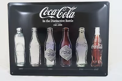 LARGE Retro Tin Metal Embossed Sign COCA-COLA BOTTLES 40X30CM Licensed • $39.99