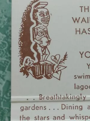 Vintage Matchbook Collectible Ephemera O5 Hawaii Waikiki Tiki Tahitian • $34.99