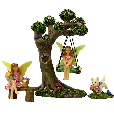 Fairy Garden Tree Swing Set - Fairy Accessories And Figures By Pretmanns • £26.97