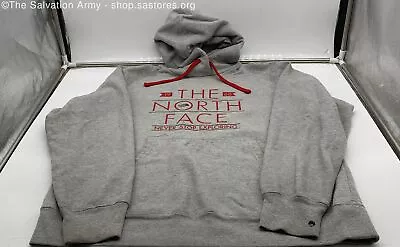 The North Face Men's Gray Long Sleeve Pullover Hoodie W/ Draw Strings Size Large • $9.99