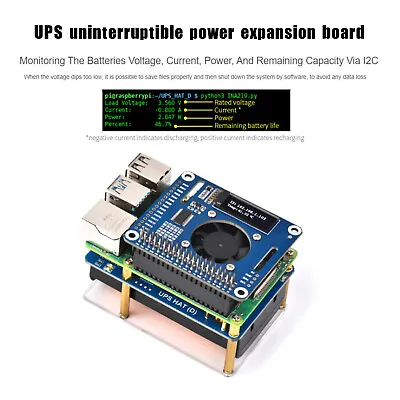UPS HAT (D) Kit For Raspberry Pi 5V Uninterruptible Power Supply Module • $59.58