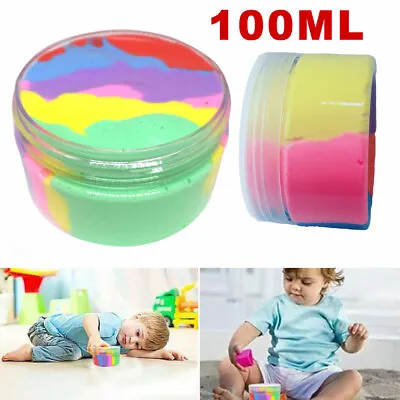 $11.25 • Buy Rainbow Cotton Fairy Slime Fluffy Ice Cream Mud Kids Toy Stress Relief Cloud