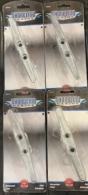 Lot Of 4 Shoreline Marine Galvanized Cleats 6   ~ New In Package • $24.95
