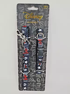 Disney Dog Collar & Leash Size Small Mickey Mouse 1928 By Buckle Down New! • $22.97