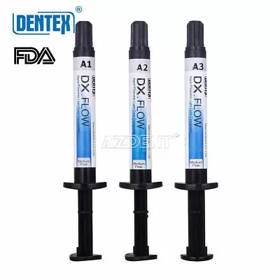 Dental Dentex  Composite Resin Flowable Light Cure Medium/Low Flow A1 A2 A3 • $97.51