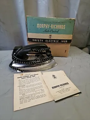 £17.99 • Buy Vintage 1950's Morphy Richards Auto-Control Travel Iron With Box & Instructions