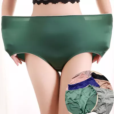 1 Or 5 Pack Lot Women Satin Panties Vintage Lingerie Seamless Underwear Brief • $32.99