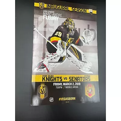 Vegas Golden Knights Inaugural Season Arena Poster Marc-Andre Fleury • $7.95