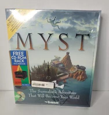 NOS VTG 1994 Myst Big Box Broderbund Windows PC CD-ROM Game New Factory Sealed! • $69.99