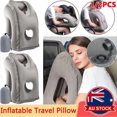 $10.75 • Buy Inflatable Air Cushion Travel Pillow For Airplane Office Nap Rest Neck Head Chin