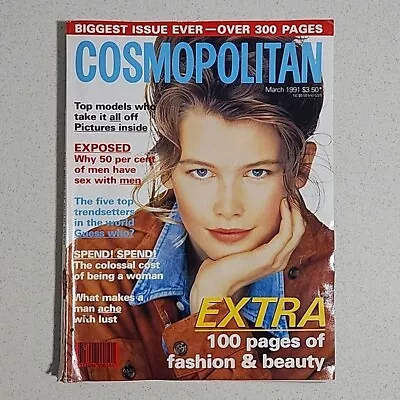 COSMOPOLITAN - Vintage Aust. Entertainment Magazine March 1991 CLAUDIA SCHIFFER • $39.99