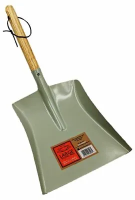 Traditional Coal Shovel Wooden Handle 9  Metal Ash Pan Fireside Dustpan Scoop • £7.99