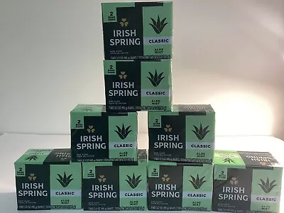 8-Packs Of 2 Irish Spring Classic Aloe Mist Bar Soap. Bath Body Skin Care • £16.39