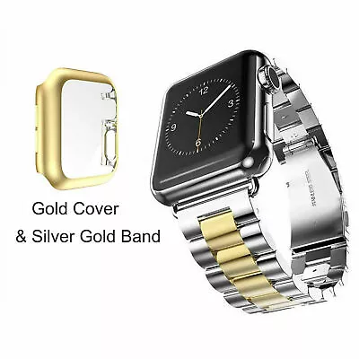 Stainless Steel Band Strap+Case For Apple Watch Series 9 8 7 6 5 4 SE 41/44/45mm • $14.89